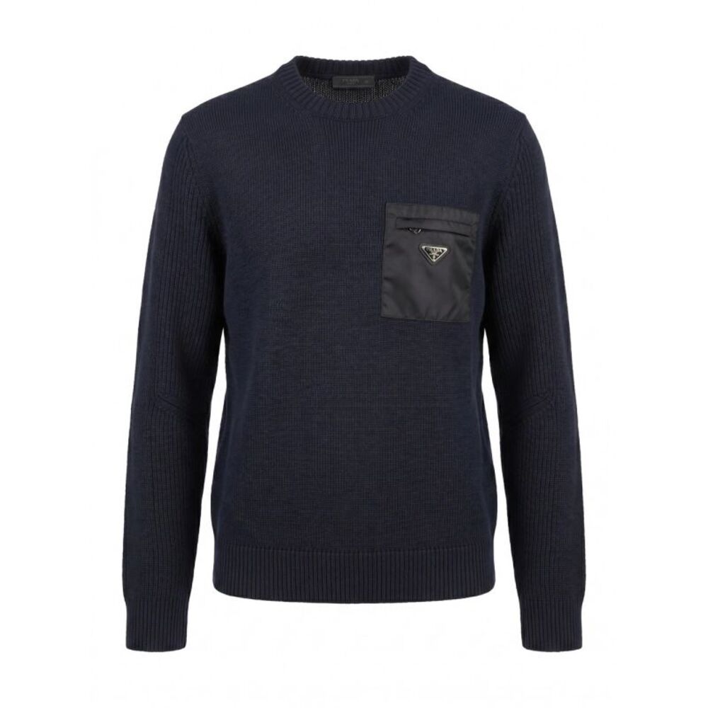 Prada Men Sweater With Re-Nylon Detail